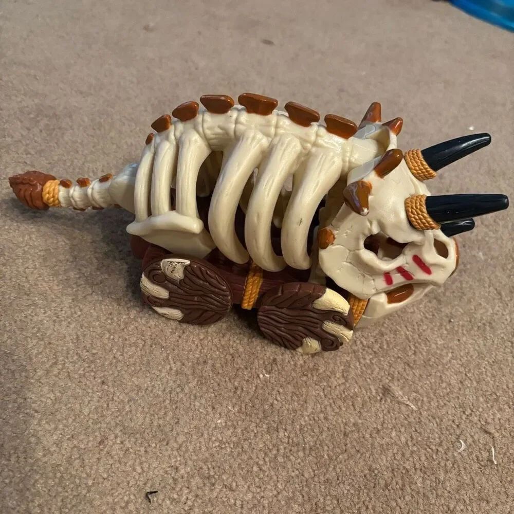 Fisher Price 12” Triceratops Bone Car Imaginext Lost Creatures Skeleton Car